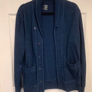 Indigo cardigan with pockets